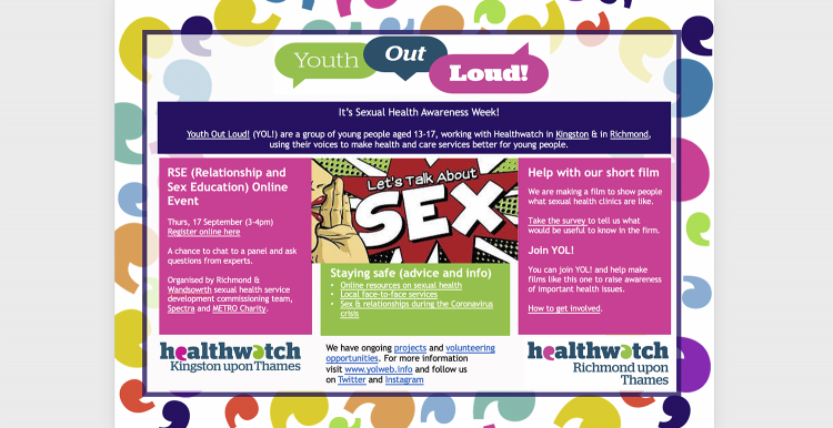 It s sexual health awareness week Healthwatch Kingston